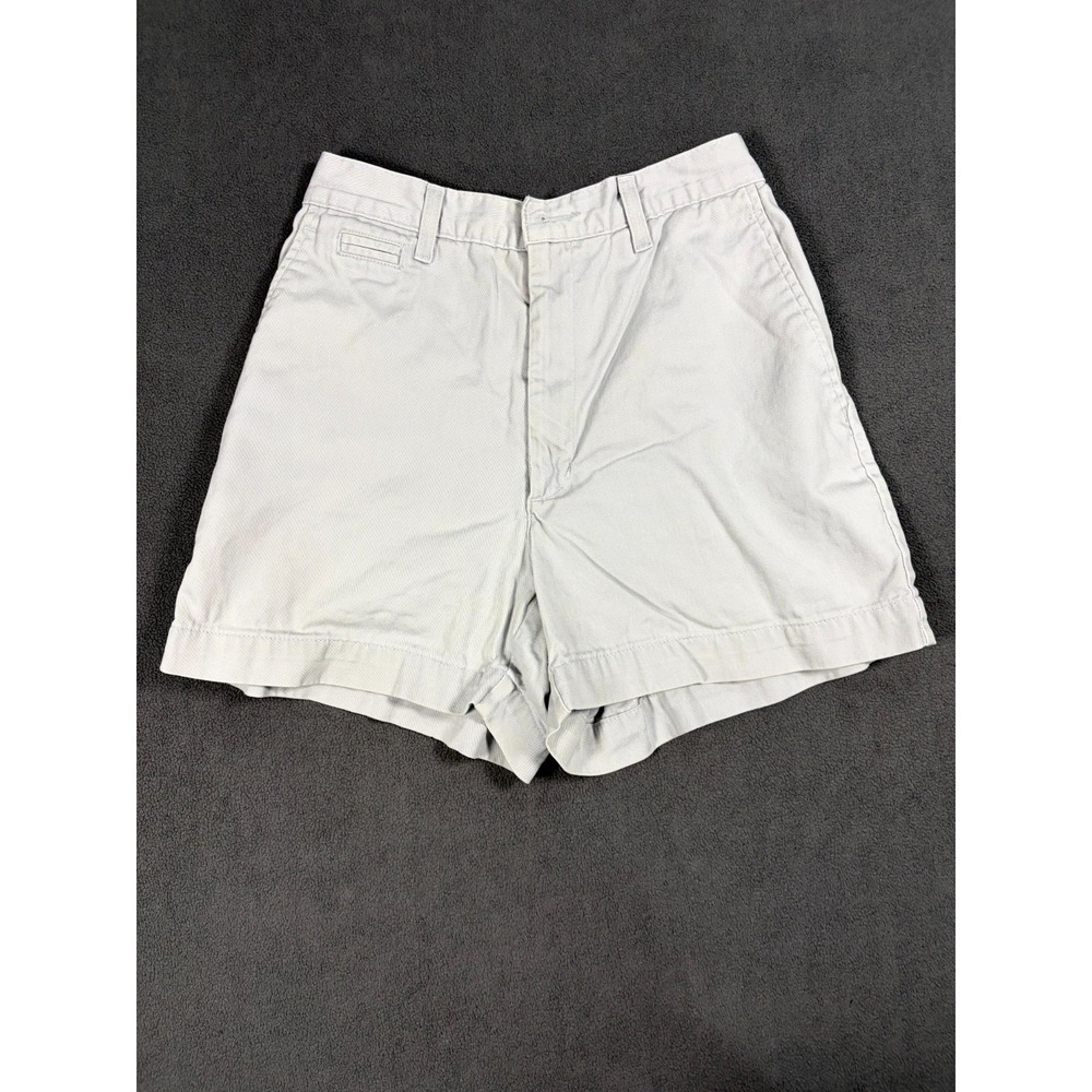 Dockers Khakis Shorts Womens 24 White Vintage Flat Front Casual